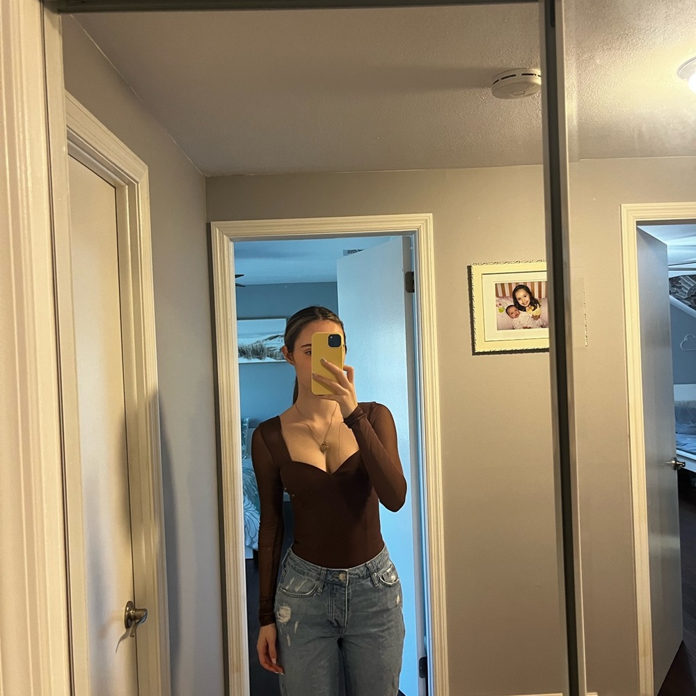 Brown Formal Bodysuit